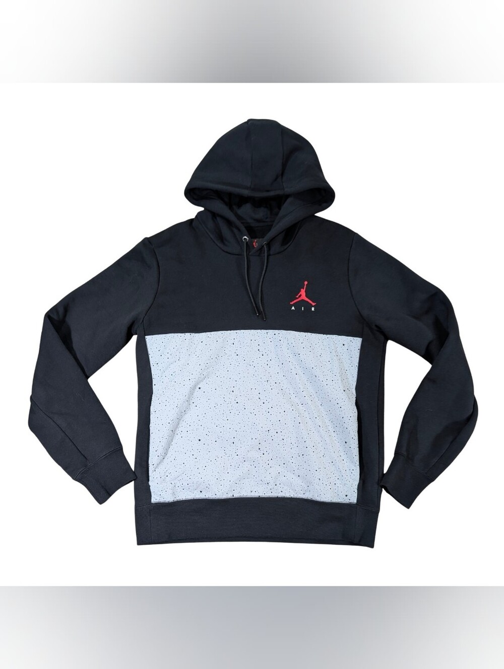 Jordan Sportswear Flight Fleece Cement Hoodie Medium Black Jumpman Pullover